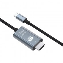 4K UHD Type-C To HDMI-Compatible Adapter Nylon Braided Cable