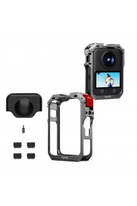 Metal Protective Cage for DJI Osmo 360 Camera with Dual Cold Shoe Mount