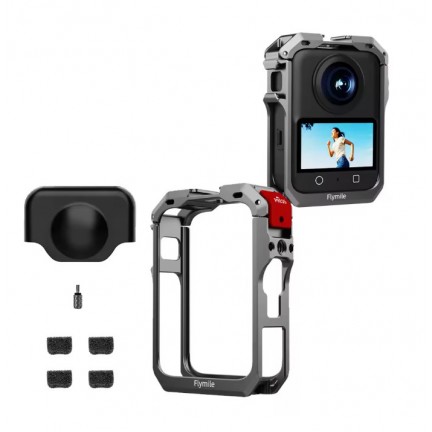 Metal Protective Cage for DJI Osmo 360 Camera with Dual Cold Shoe Mount