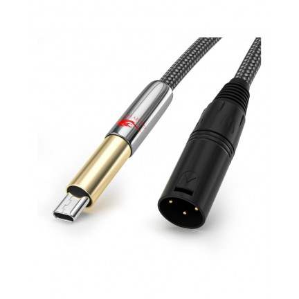 Type-C to 3 Pin XLR Compatible with Mobile Phone to AMP Sound Devices Braided Shielding Cable 3 Meter