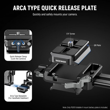NEEWER PS015 Foldable V Mount Battery Plate
