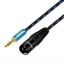 Aux 3.5mm (1/8 Inch) Male to XLR 3-Pin Male Stereo Audio Cable 1.5M