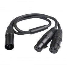 XLR Splitter Cable Male to Dual Female Y-Splitter 3Pin Balanced Microphone 50cm
