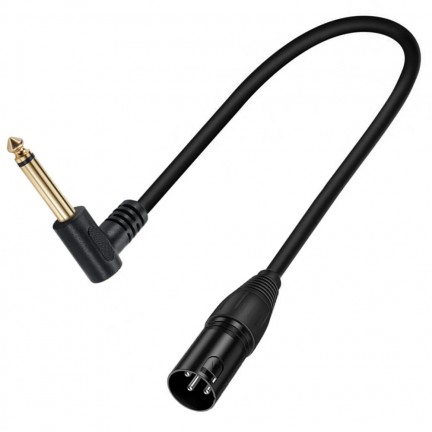 6.35mm TS 1/4 Mono Male to 3Pin XLR Male Unbalanced Microphone Interconnect Cable