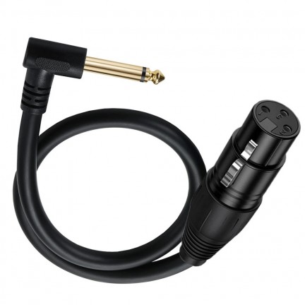 6.35mm TS 1/4 Mono Male to 3Pin XLR Female Unbalanced Microphone Interconnect Cable
