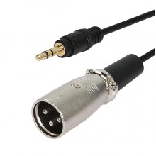 Aux 3.5mm (1/8 Inch) Male to XLR 3-Pin Male Stereo Audio Cable 1.5M