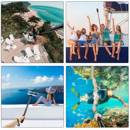 PULUZ 2M Metal Selfie Stick Monopod for Insta360 One RS/X2/X3/X4