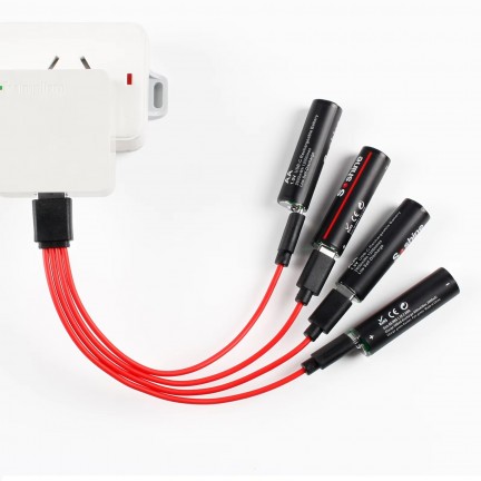 USB Type-C 2600mWh Lithium Battery AA 4Pc Rechargeable Batteries