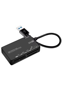 6in1 USB 2.0 Multi USB Splitter TF/SD/MS/CF/M2/XD Memory Card Reader Adapter