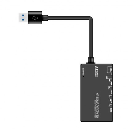 6in1 USB 2.0 Multi USB Splitter TF/SD/MS/CF/M2/XD Memory Card Reader Adapter