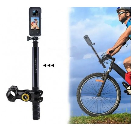 Motorcycle Bicycle Monopod Mount Selfie Stick Handlebar Bracket for Action Camera