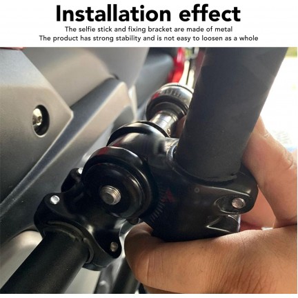 Motorcycle Bicycle Monopod Mount Selfie Stick Handlebar Bracket for Action Camera