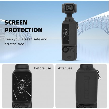 Silicone Protective Case Cover Sleeve For DJI OSMO Pocket 3 (Black)