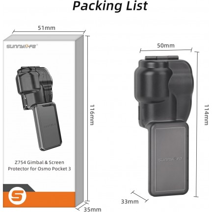 Sunnylife Integrated Gimbal and Screen Protector for DJI Osmo Pocket 3
