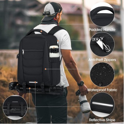 Camera Backpack Anti-Theft Waterproof Camera Bag Laptop Backpack