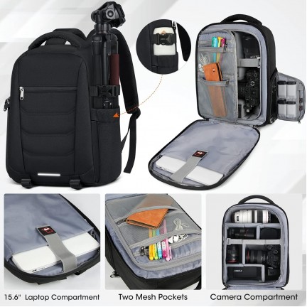Camera Backpack Anti-Theft Waterproof Camera Bag Laptop Backpack