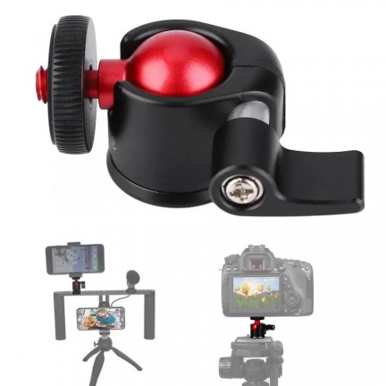 Mini Ball Head Mount Aluminum Alloy 360 Degree 1/4" Screw Mount