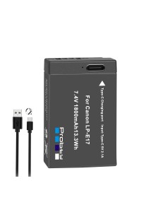 LP-E17 Battery Replecement with Type-C Charging Port for Canon EOS RP 200 250D M3 M5 M6 750D 760D T6i T6s 800D 8000D 77D Kiss X8i Camera