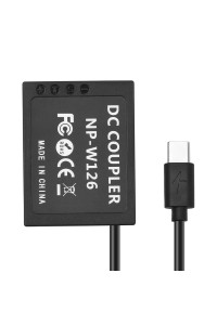 USB-C to NP-W126 Dummy Battery Cable
