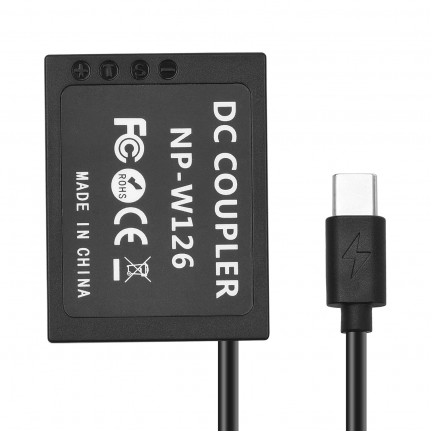 USB-C to NP-W126 Dummy Battery Cable