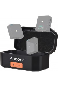 Wireless Microphone Charging Case 3-Slot 4200mAh USB-C PD Battery Quick Charge Charger for RODE Wireless GO I/GO II