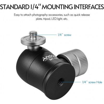 MT-04 Mini Ball Head Camera Tripod Monopd Mount