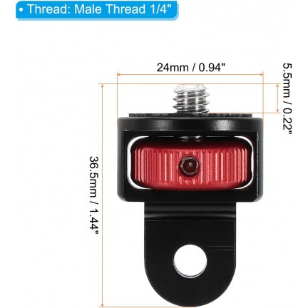 Aluminum Tripod Mount Adapter 360° Adjustment 1/4" Screw Conversion Adapter