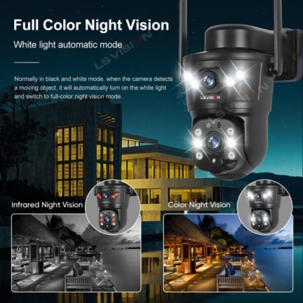 SOLAR CAMERA LS-CS5-4G-SA 8MP 4K Dual Lens 4G PTZ Camera Outdoor