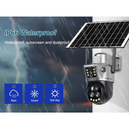 SOLAR CAMERA LS-CS3U-4G-10X-SA 12MP Three-Lens 4G PTZ Camera Outdoor