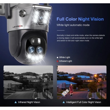 SOLAR CAMERA LS-CS3U-4G-10X-SA 12MP Three-Lens 4G PTZ Camera Outdoor