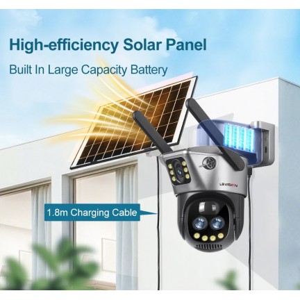 SOLAR CAMERA LS-CS3U-4G-10X-SA 12MP Three-Lens 4G PTZ Camera Outdoor