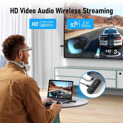 Lemorele P20 Wireless HDMI Transmiter Receiver 1080P Display Dongle Extender AV Adapter