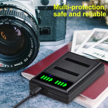 Dual Battery Charger for Sony BNP-FD1 NP-BD1