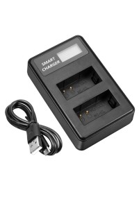 NB-10L Battery Charger LCD Smart USB Dual Channel Charger