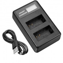 NB-10L Battery Charger LCD Smart USB Dual Channel Charger