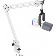 FIFINE Ampligame AM8T USB/XLR Gaming Microphone Kit (White)