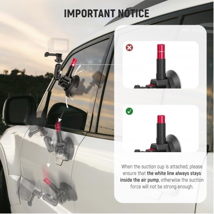 NEEWER CA065 Triple Suction Cup Camera Car Mount