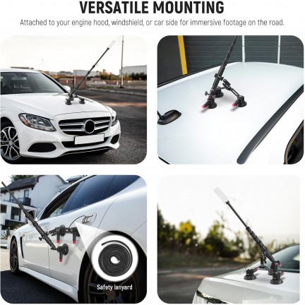 NEEWER CA065 Triple Suction Cup Camera Car Mount