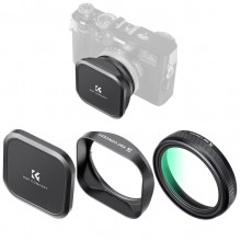 K&F Concept Nano-X MCUV Filter Hood and Cap for FUJIFILM X100 Series (Black)