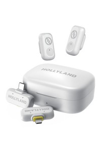 Hollyland LARK A1 Combo 2-Person Wireless Microphone System with USB-C and Lightning Connectors (Ivory White)