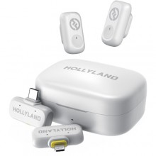 Hollyland LARK A1 Combo 2-Person Wireless Microphone System with USB-C and Lightning Connectors (Ivory White)