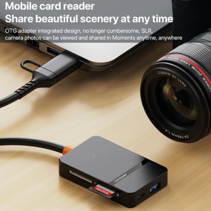 8in1 ADS-316 Type-C+USB Multi-function Card Reader