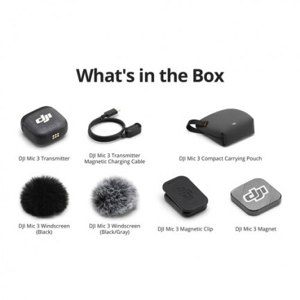 DJI Mic 3 Clip-On Transmitter/Recorder with Built-In Microphone