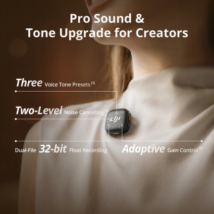 DJI Mic 3 Clip-On Transmitter/Recorder with Built-In Microphone