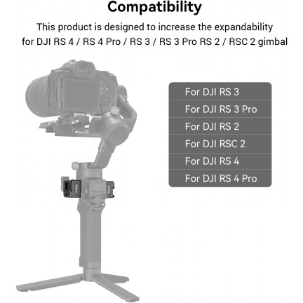SmallRig NATO Clamp Accessory Mount for DJI RS 2/ RSC 2/ RS 3/ RS 3 Pro/ RS 4/ RS 4 Pro/ RS 4 Mini/ RS 5