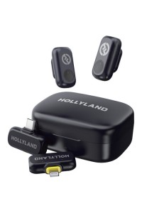 Hollyland LARK A1 Combo 2-Person Wireless Microphone System with USB-C and Lightning Connectors (Space Gray)