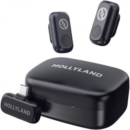 Hollyland LARK A1 Duo 2-Person Wireless Microphone System with USB-C Connector (Space Gray)