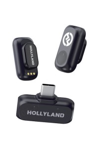 Hollyland LARK A1 Mini Duo 2-Person Wireless Microphone System with USB-C Connector (Space Gray)