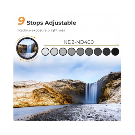 K&F Variable ND Filter ND2-ND400 Neutral Density 49mm