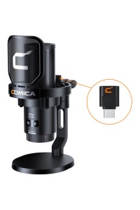 COMICA Audio EJoy Uni Pro D RGB Cardioid Condenser Wireless/USB-C Microphone with Desktop Stand